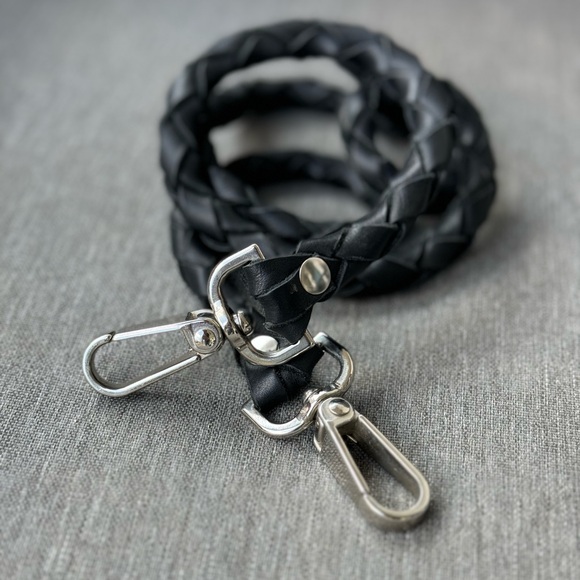 Nena & Co long braided roll strap silver tone hardware - Picture 2 of 2